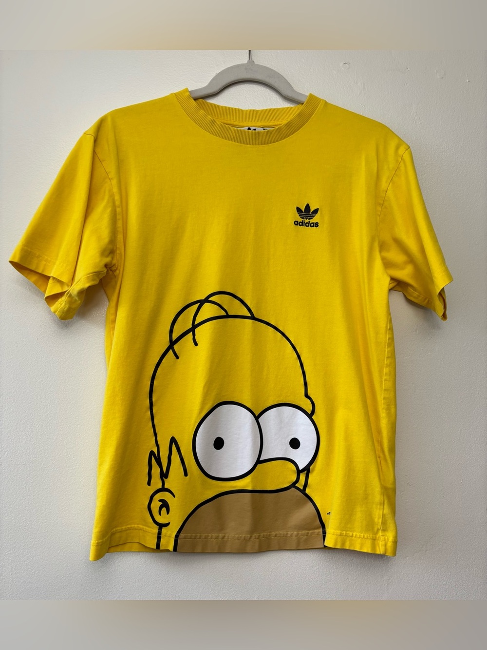 Adidas Originals x The Simpsons Homer Graphic Yellow T-Shirt Men’s S